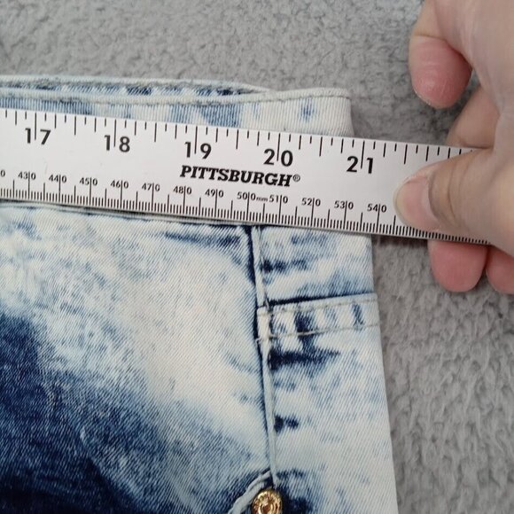 Argonaut Nation Jeans Mens 42x32 Blue Light Wash‎ Painted Graffiti Baggy Y2K - Picture 6 of 14